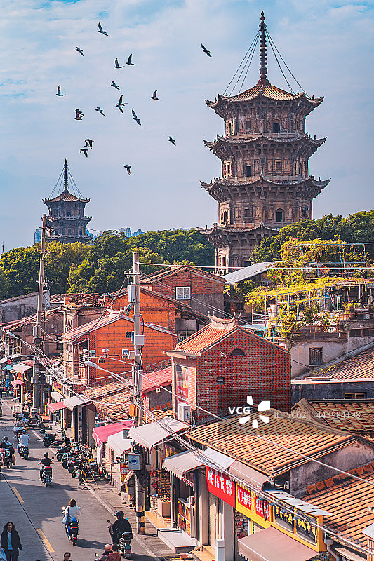 泉州开元寺东西塔图片素材