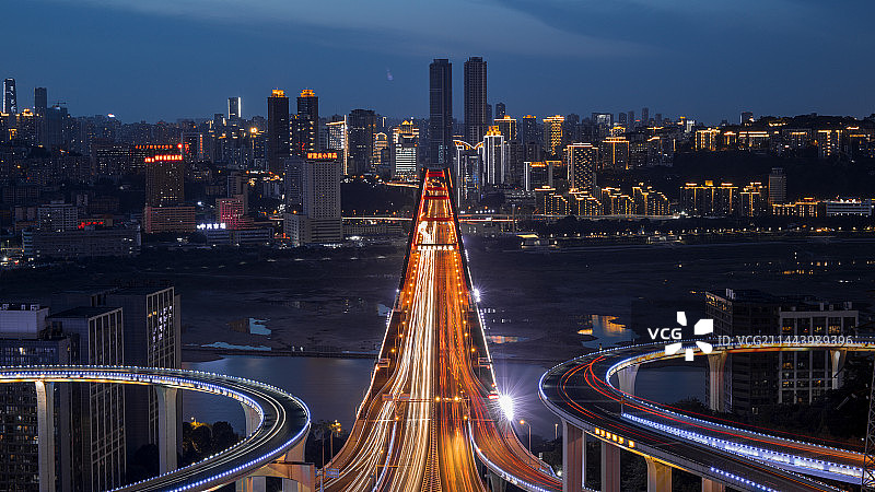 重庆苏家坝立交夜景图片素材