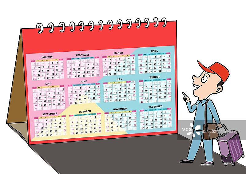 假期公布，制定出游计划图片素材