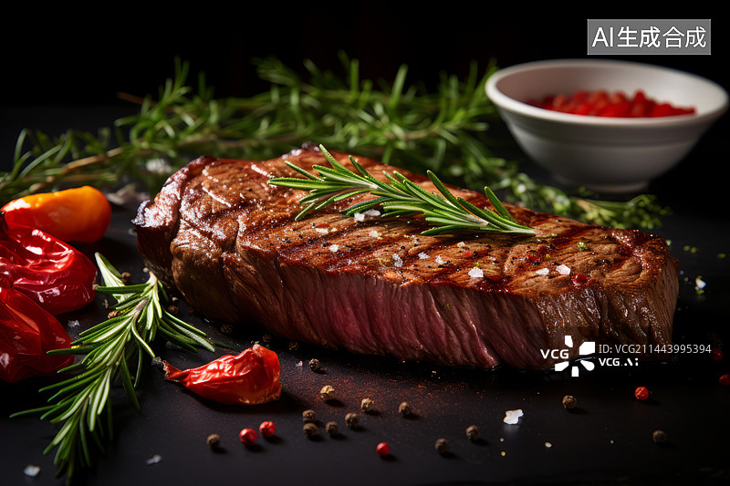 【AI数字艺术】美食熟牛排产品摄影图图片素材