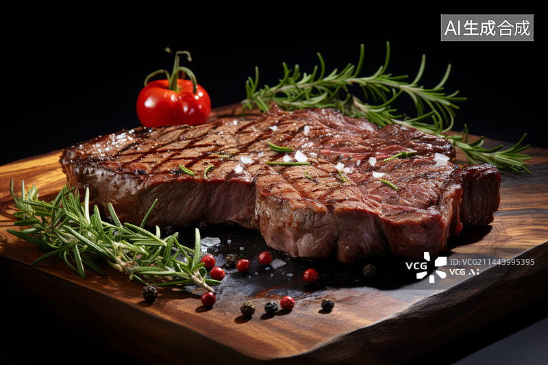 【AI数字艺术】美食熟牛排产品摄影图图片素材