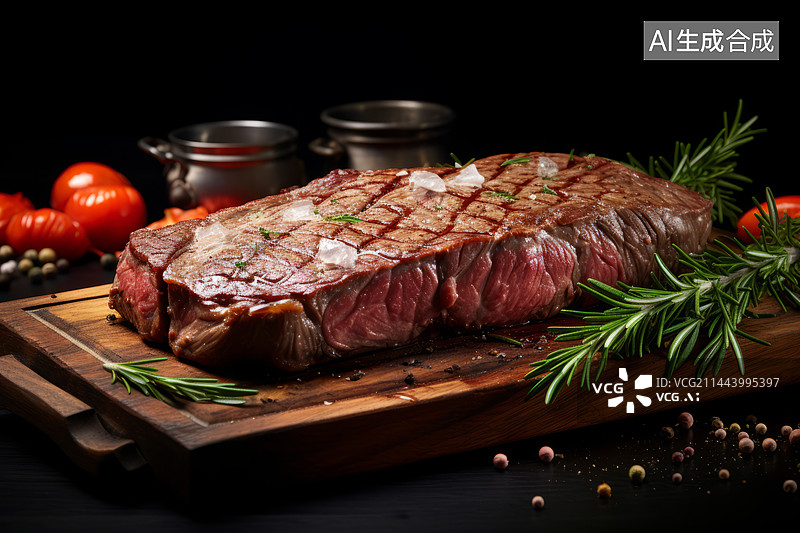 【AI数字艺术】美食熟牛排产品摄影图图片素材