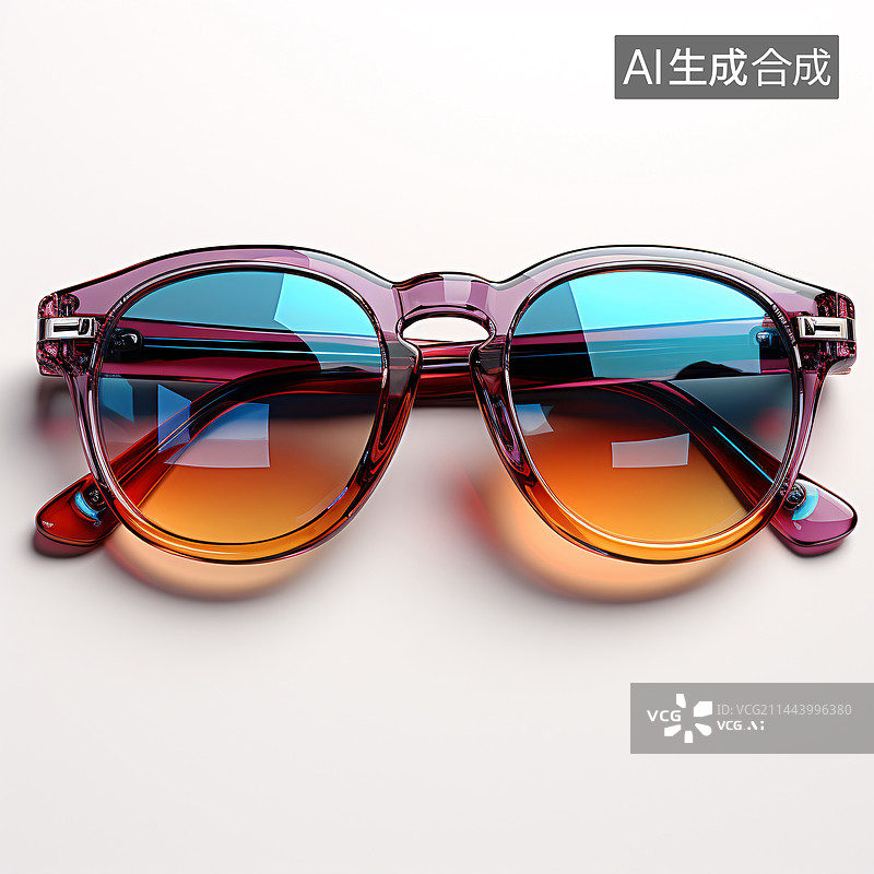 【AI数字艺术】夏天防紫外线的太阳镜3D渲染图片素材