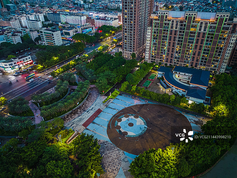 贵港城市风光航拍马草江生态公园图片素材