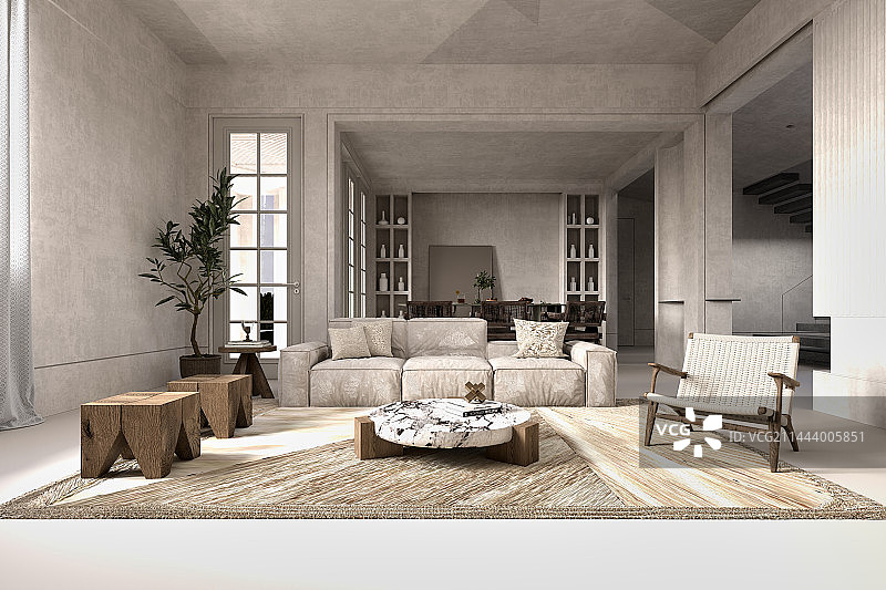客气，起居室，室内设计，现代风格，侘寂风格图片素材