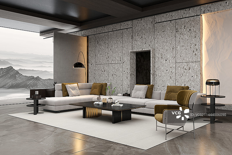 客气，起居室，室内设计，现代风格，侘寂风格图片素材
