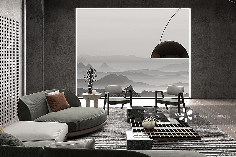 客气，起居室，室内设计，现代风格，侘寂风格图片素材