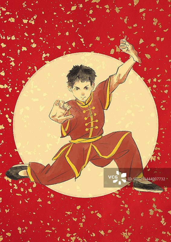 广东武术插画图片素材