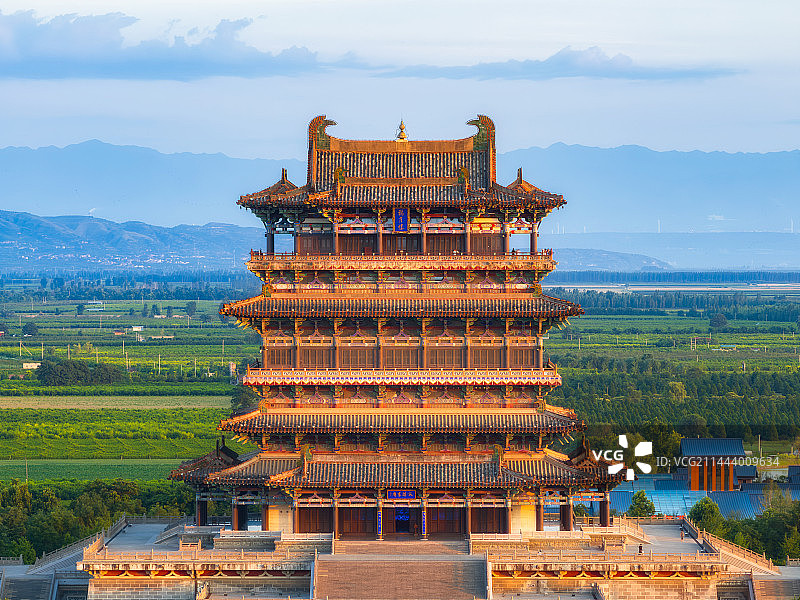 中国古代四大名楼，山西省运城市永济市蒲州镇——鹳雀楼图片素材