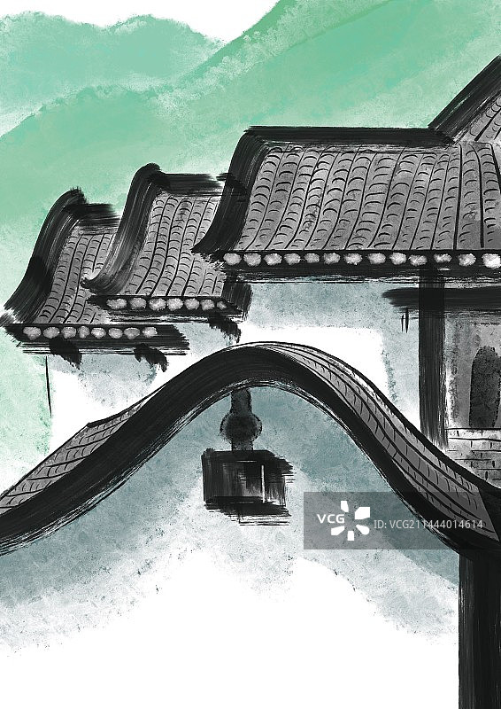 长沙岳麓书院插画图片素材