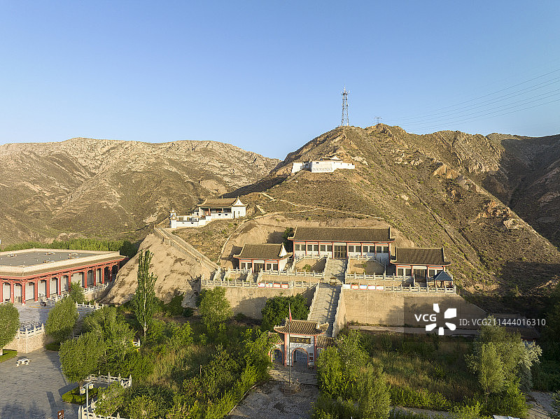 宁夏吴忠市青铜峡市一百零八塔景区航拍图片图片素材