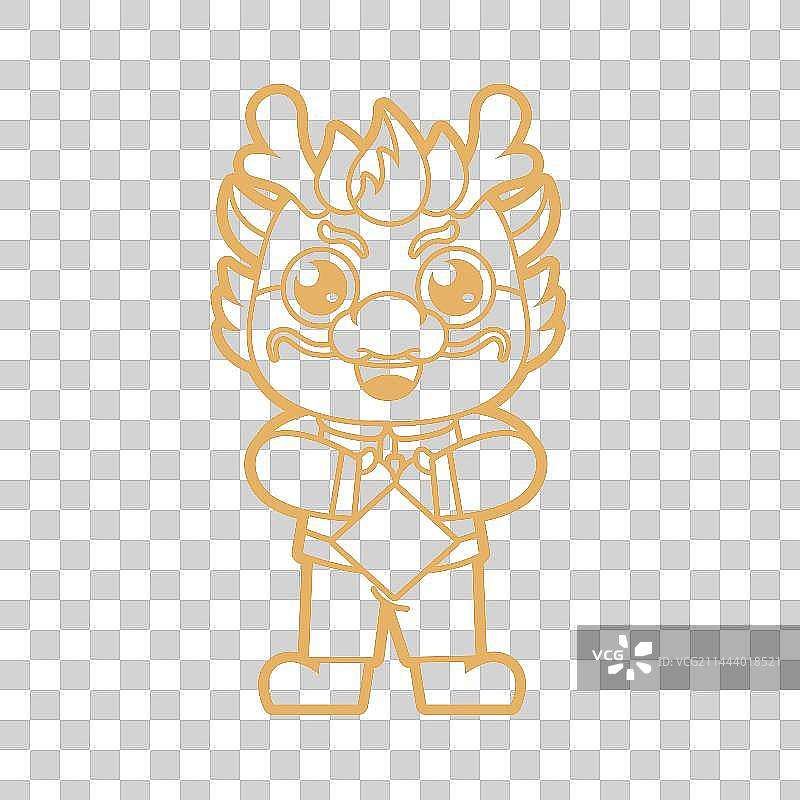 龙年卡通透明元素图片素材