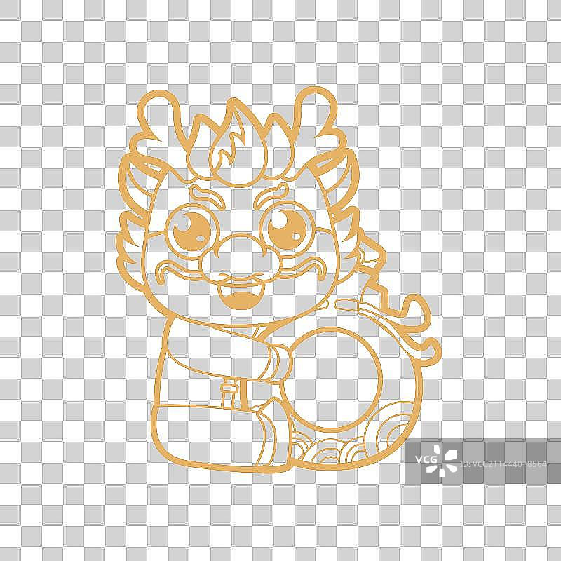 龙年卡通透明元素图片素材