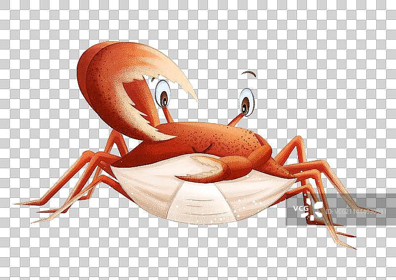 一只摆出拍照姿势的螃蟹图片素材