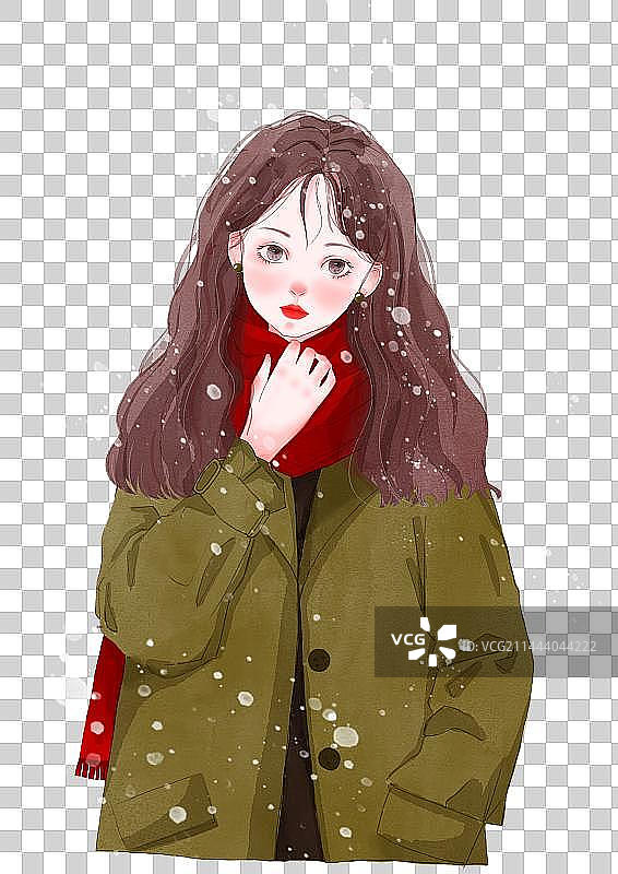 冬季美少女图片素材