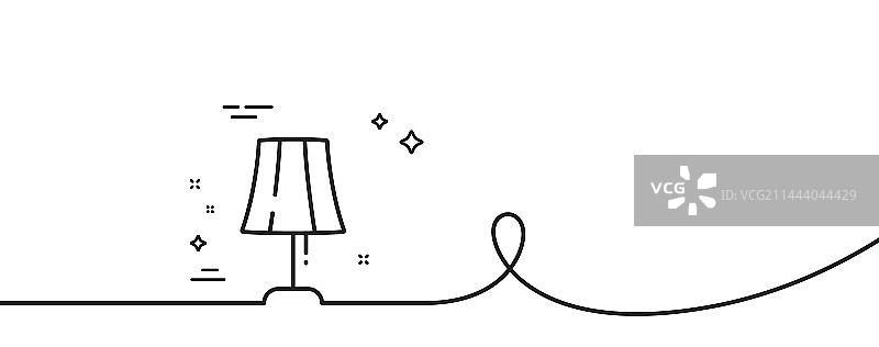 台灯线稿图标床头灯标志图片素材