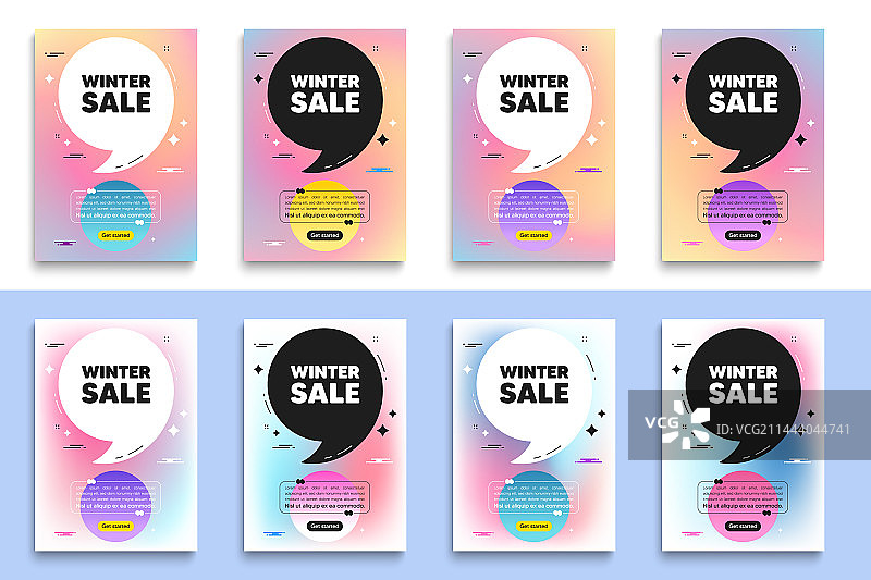 冬季促销标签特价优惠海报图片素材