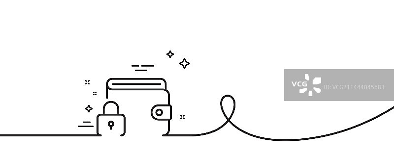 锁线图标保护的钱包符号图片素材