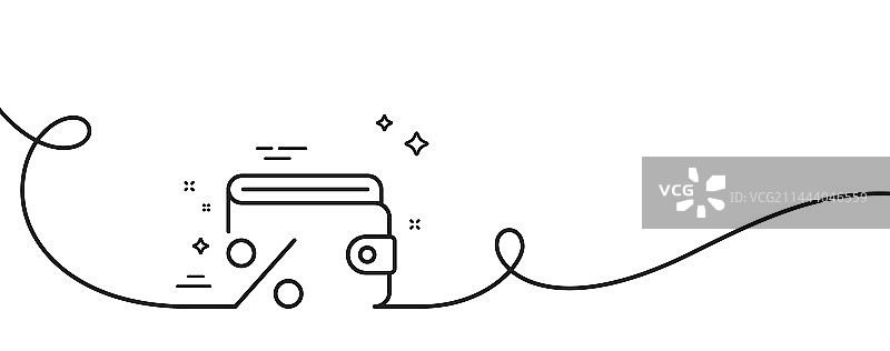 储蓄税收线性图标钱包货币符号图片素材