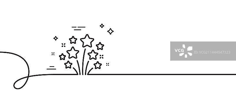 烟花星星线条图标，烟火敬礼标志图片素材