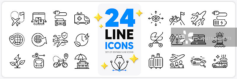 地铁网络库存和目的地图标集图片素材