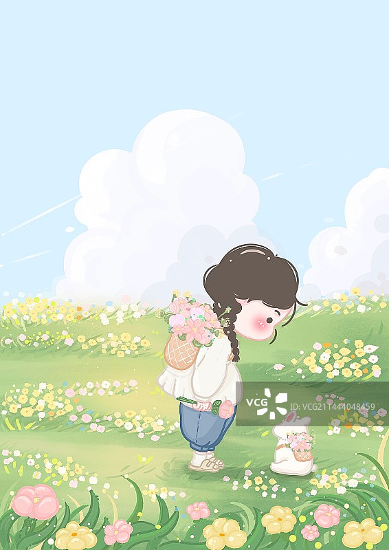 治愈系插画图片素材