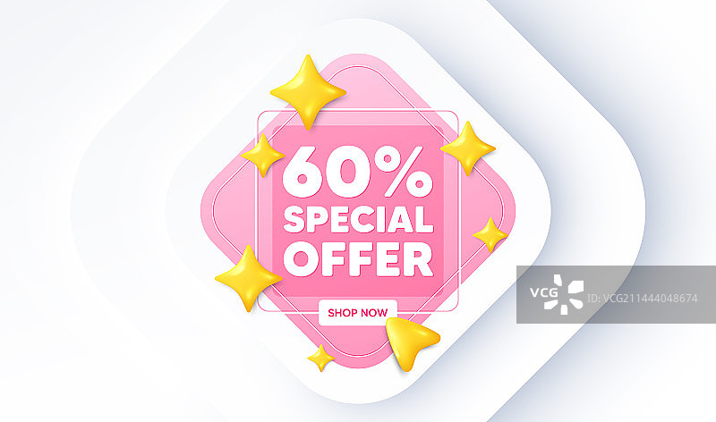 60%折扣优惠促销标志图片素材