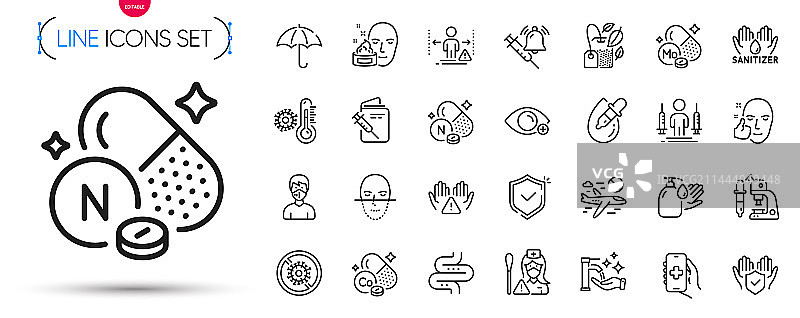 维生素N，保持社交距离和勤洗手图片素材