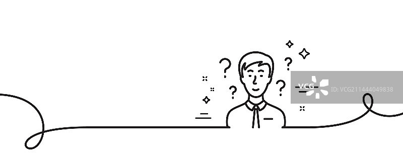 问号线条图标，支持顾问标志图片素材