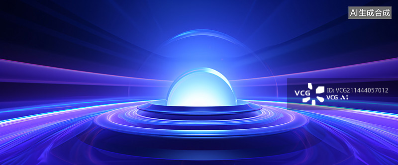 【AI数字艺术】圆形抽象形状科技技术创新概念背景图片素材