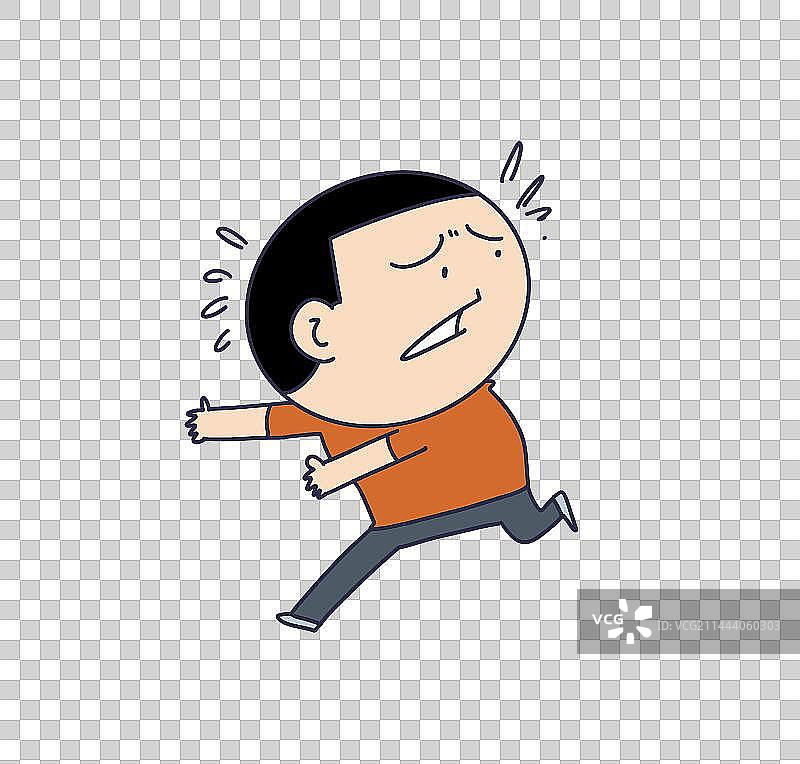 元素：逃跑的人物图片素材