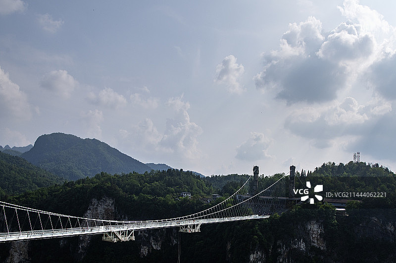张家界大峡谷玻璃桥图片素材