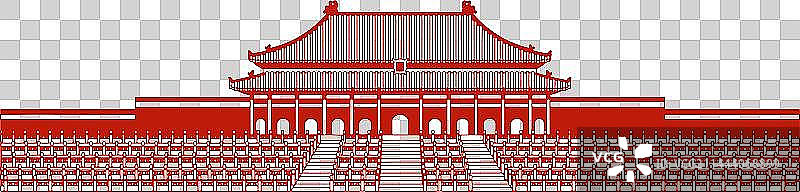 剪纸北京故宫建筑太和殿图片素材