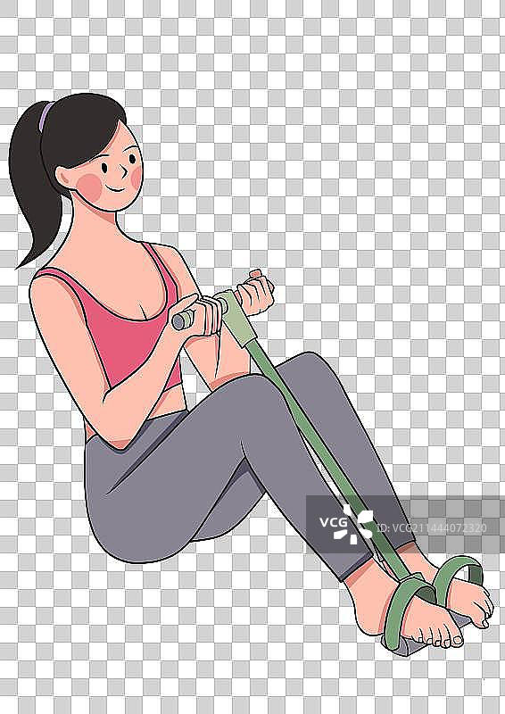 健身全民健身日人物卡通元素图片素材