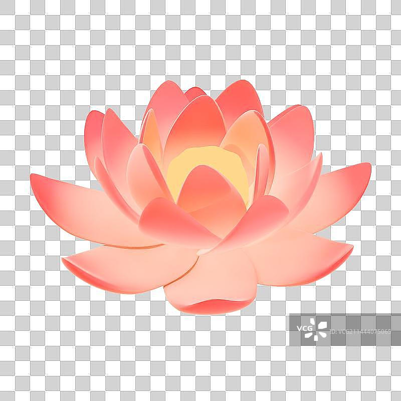 3D中秋节七夕粉色荷花灯元素图片素材