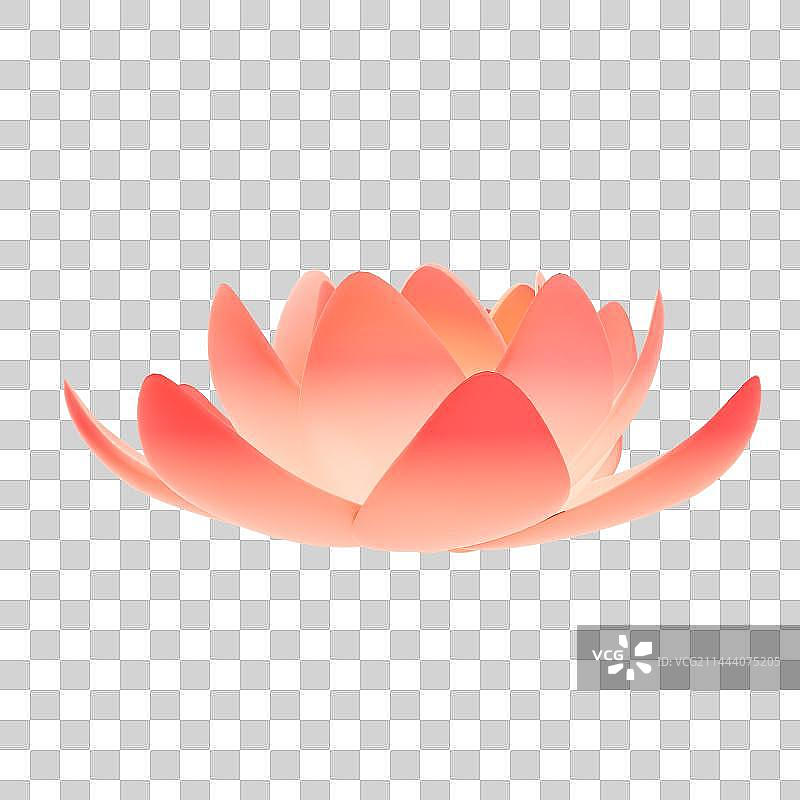 3D中秋节七夕粉色荷花灯元素图片素材