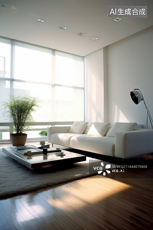 【AI数字艺术】现代室内大平层客厅设计图片素材