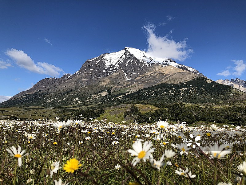 智利百内国家公园雪山图片素材