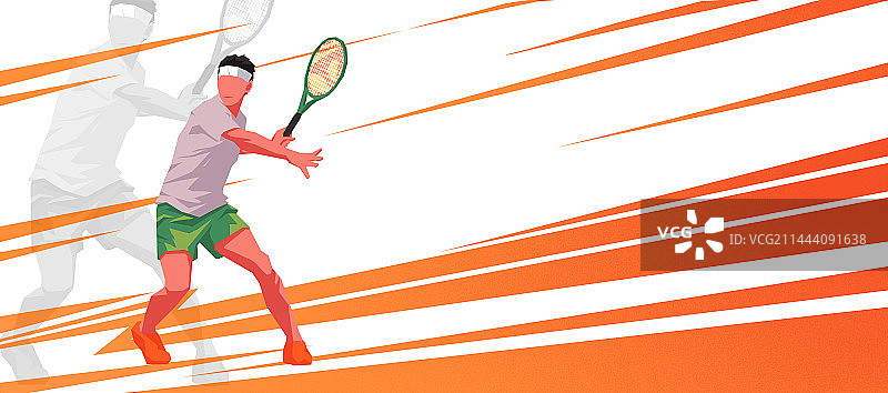 运动员--网球海报插画图片素材