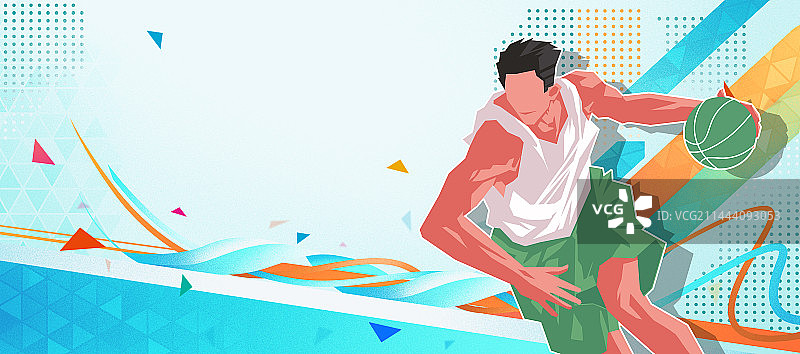 运动员--篮球海报插画图片素材