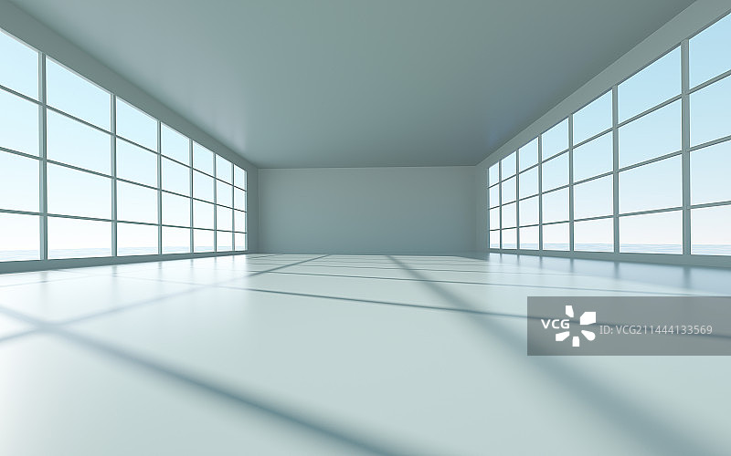 简单广场室内空间光影场景图片素材