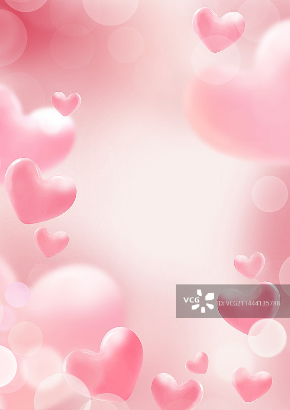 心型气球爱心背景竖版图片素材