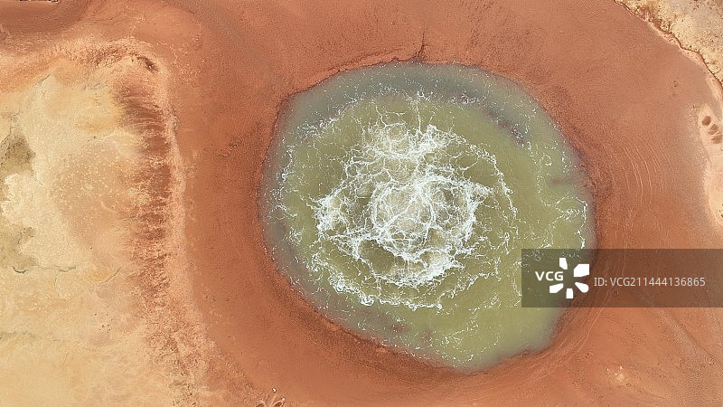 青海海西州茫崖艾肯泉航拍图片素材