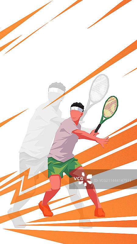 运动员--网球海报插画图片素材