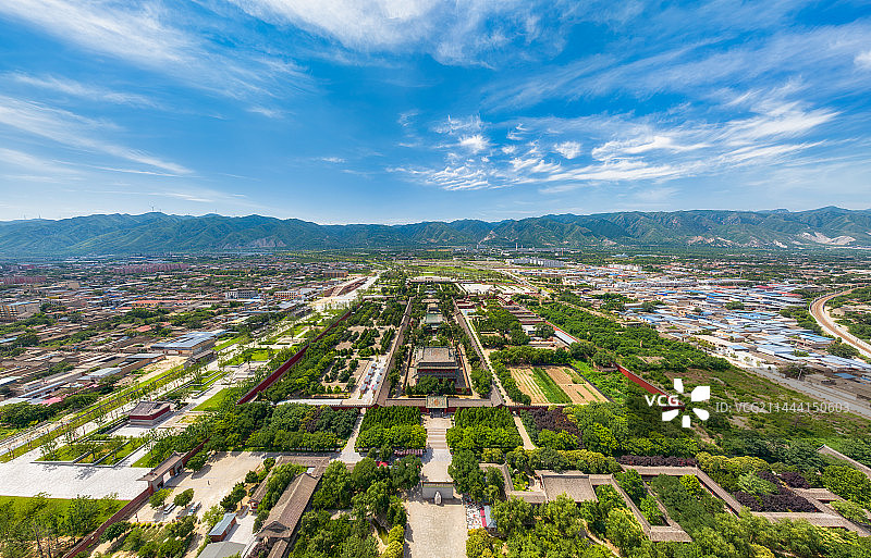 山西省运城市（解州关帝庙）运城关公故里文化旅游景区夏季航拍图片素材