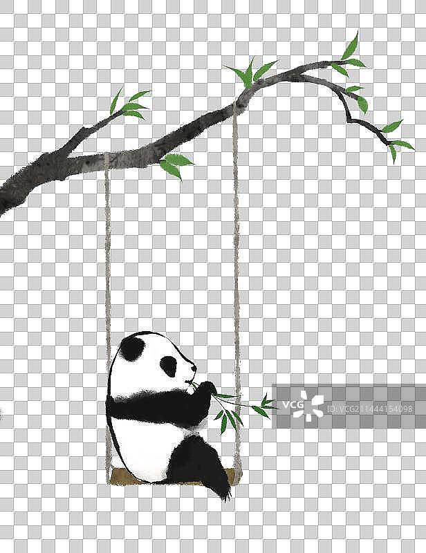 熊猫荡秋千素材图片素材