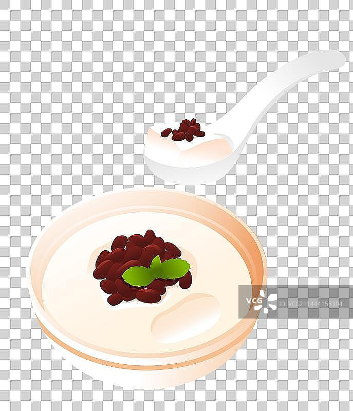 佛山美食双皮奶甜品食物插画图片素材