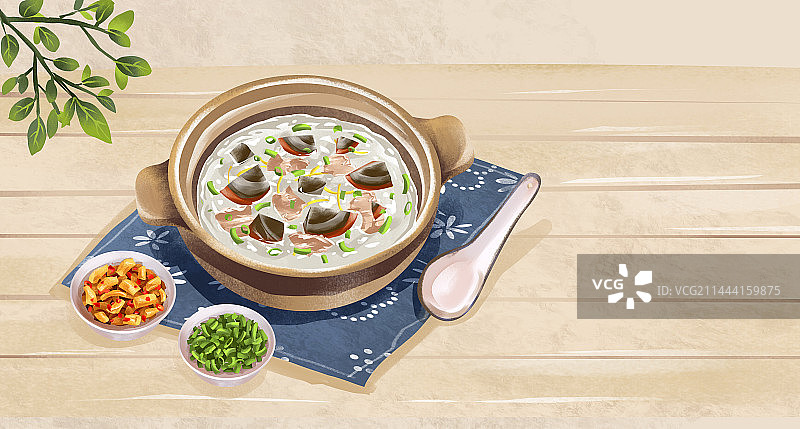 广东佛山城市特色美食 生滚粥图片素材