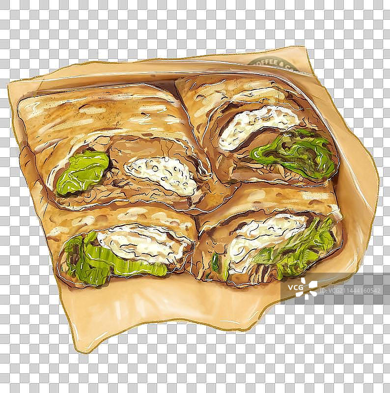 手绘美食插画图片素材