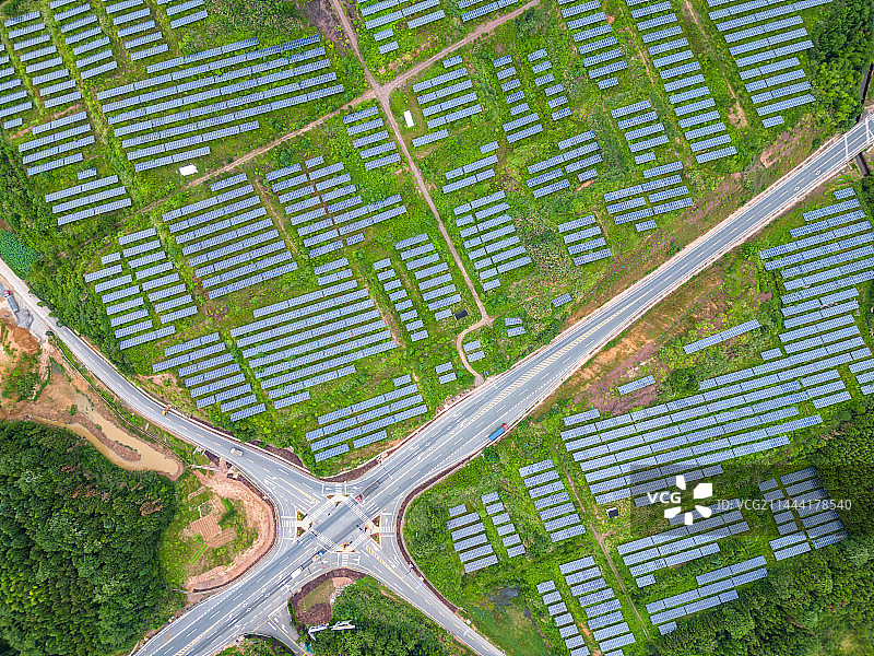 浙江衢州凤林镇光伏电站图片素材